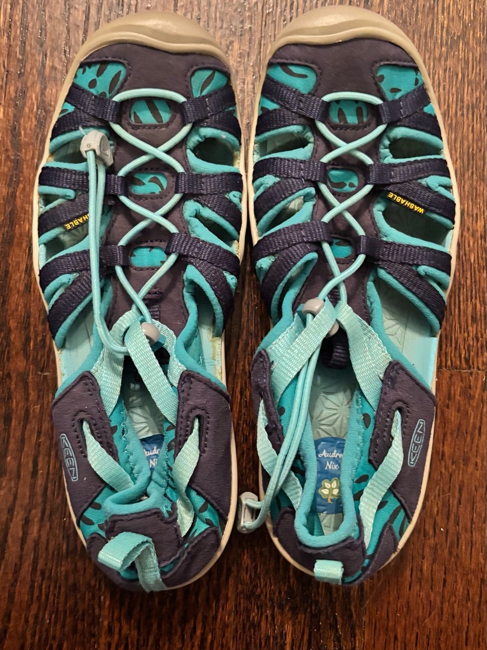 Keen Kids Size 3 Teal and Navy Water Sandals